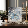 DIY Pearl Painting Butterfly for Home Decor with Frame(30x30cm)