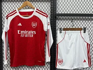 2025/2026 Long Sleeves Arsenal Home Football Shirt 1:1 Thai Quality Kids Size