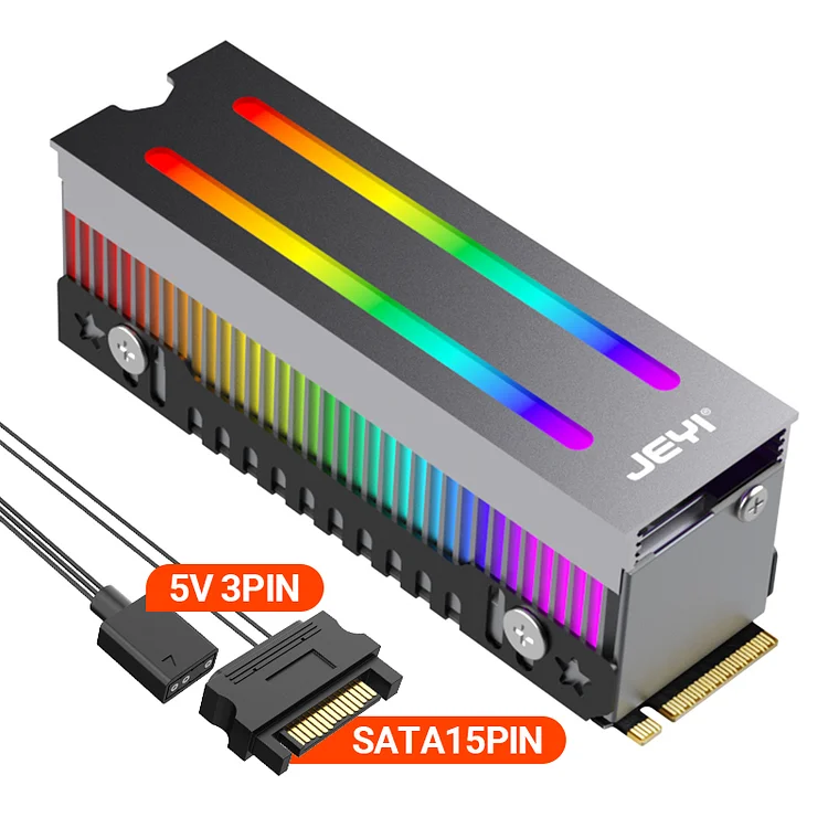 JEYI M.2 SSD Heatsink, Heavy Duty Aluminum Convective Heat Sink, NVME NGFF Cooler Passive Heat Sinks with Fins - Godfins Gen 1