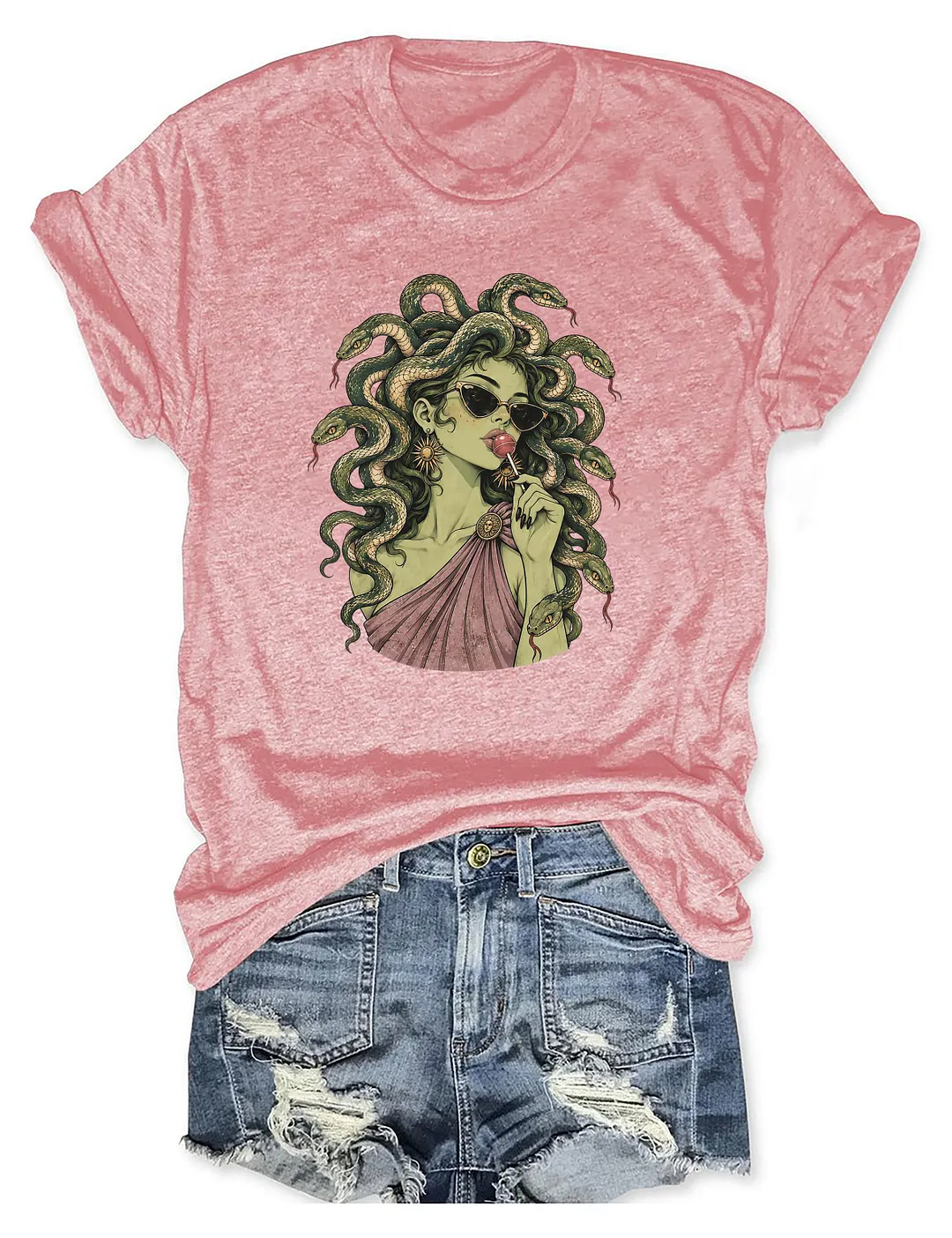 Medusa Lollipop Spooky Halloween T-shirt