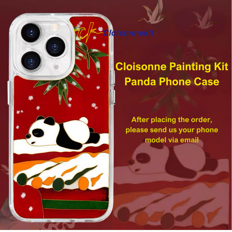 Panda Phone Case - Cloisonne Painting Art Kit - Cloisonnekit