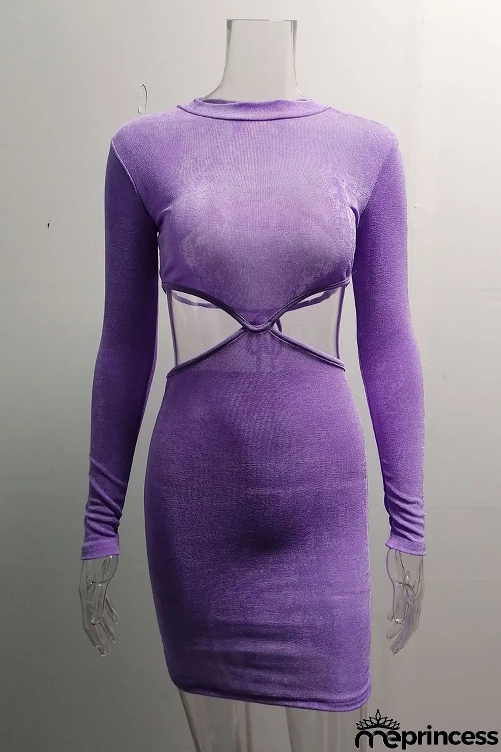 Apricot Fashion Sexy Solid Hollowed Out O Neck One Step Skirt Dresses