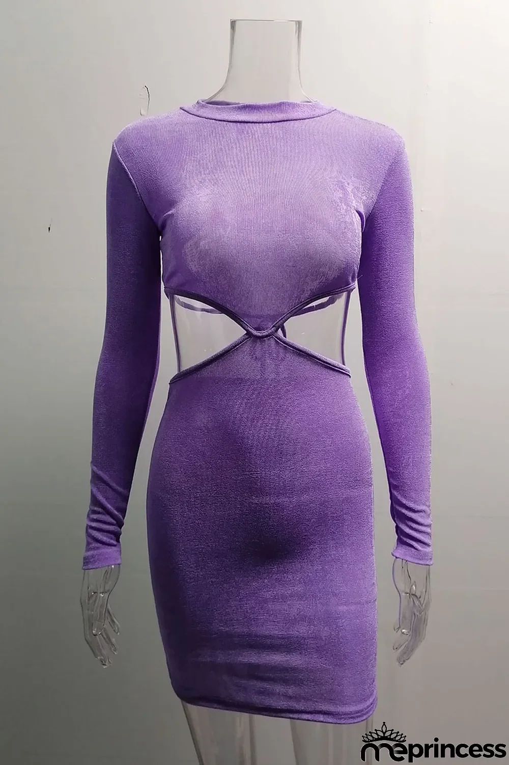 Apricot Fashion Sexy Solid Hollowed Out O Neck One Step Skirt Dresses