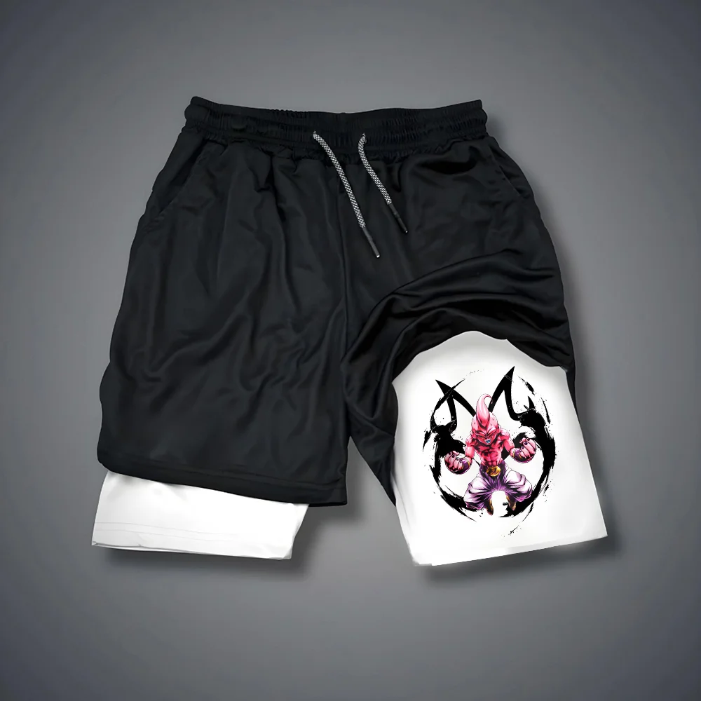 Outletsltd Casual Dragon Ball BUU Anime Printed Gym Shorts