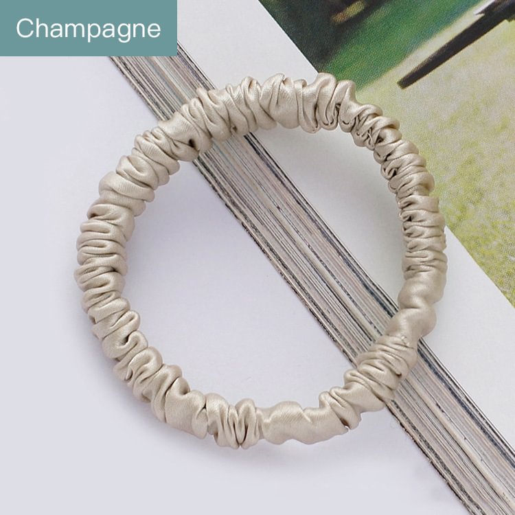 Silk Skinny Scrunchie Temperament Ponytail Accessories-Chouchouhome