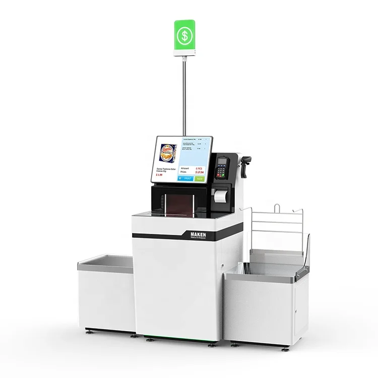 RFID Self Service Check Out Machines Touch Screen RFID Automatic Payment Terminal Kiosk RFID Supermarket Self Checkout Kiosk