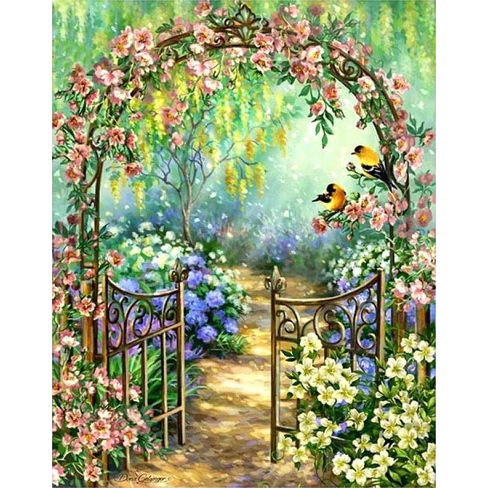 

Quiet Garden-Round Drill Diamond Painting-Sticker, 501 Original