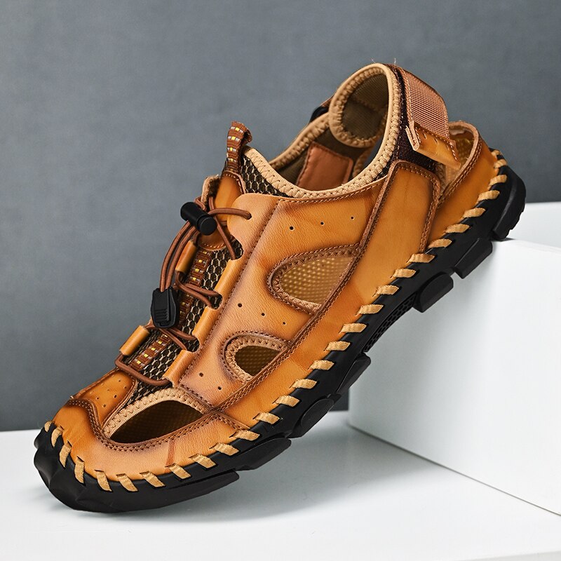 Men's Leather Handmade Classic Outdoor Sandals | ARKGET