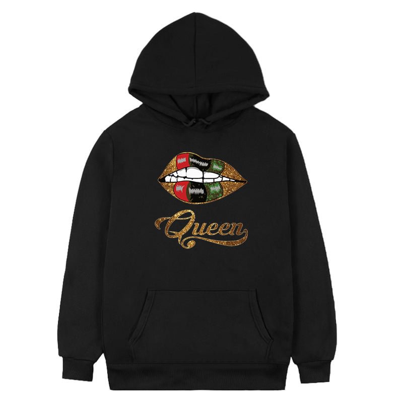 Queen lip print sweatshirt