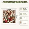 Cross Stitch Needlework Kit 11CT Stamped 40x40cm Holiday(Reindeer Snow)