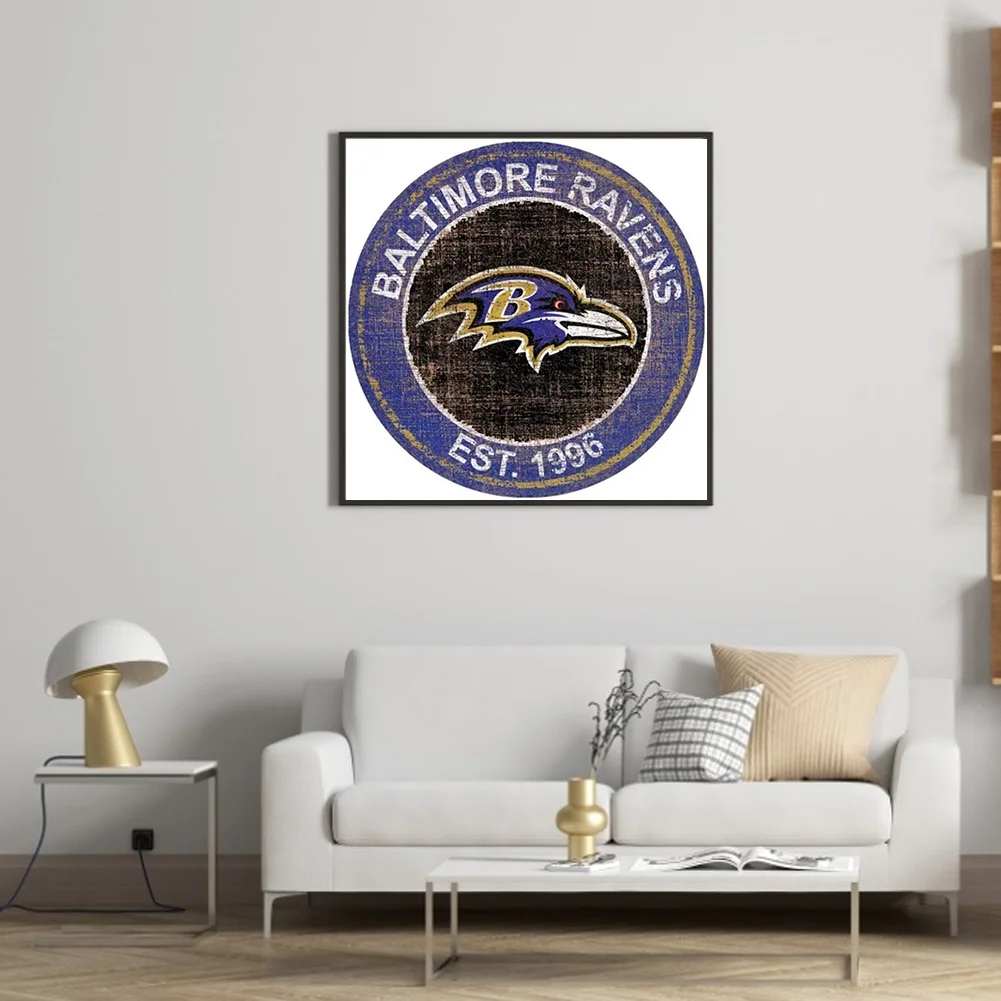 Diamond Painting - Full Round Drill - Baltimore Ravens(30*30cm)