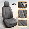 MINGBRON Car Seat Covers Front Seats, Comfortable Leather Car Seat Covers, Waterproof Front Seat Covers for Cars, Luxury Automotive Seat Protecor Covers for Most Sedans SUV Pick-up Truck (Gray)