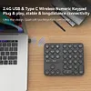 2.4G Wireless Mini Numeric Keypad 35 Keys Digital Keyboard Numpad for Data Entry