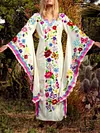 Vintage Colorful Printed Maxi Dress