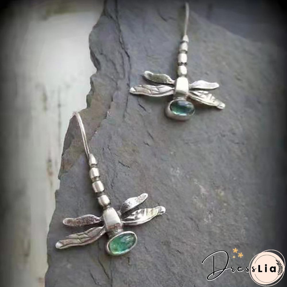 Luxurious Fashion Wedding Jewelry for Women Earring Exquisite Dragonfly 925 Sterling Silver Natural Aquamarine Colors Diamond Earrings Gorgeous Woman Engagement Anniversary Party Accessories Fine Gift