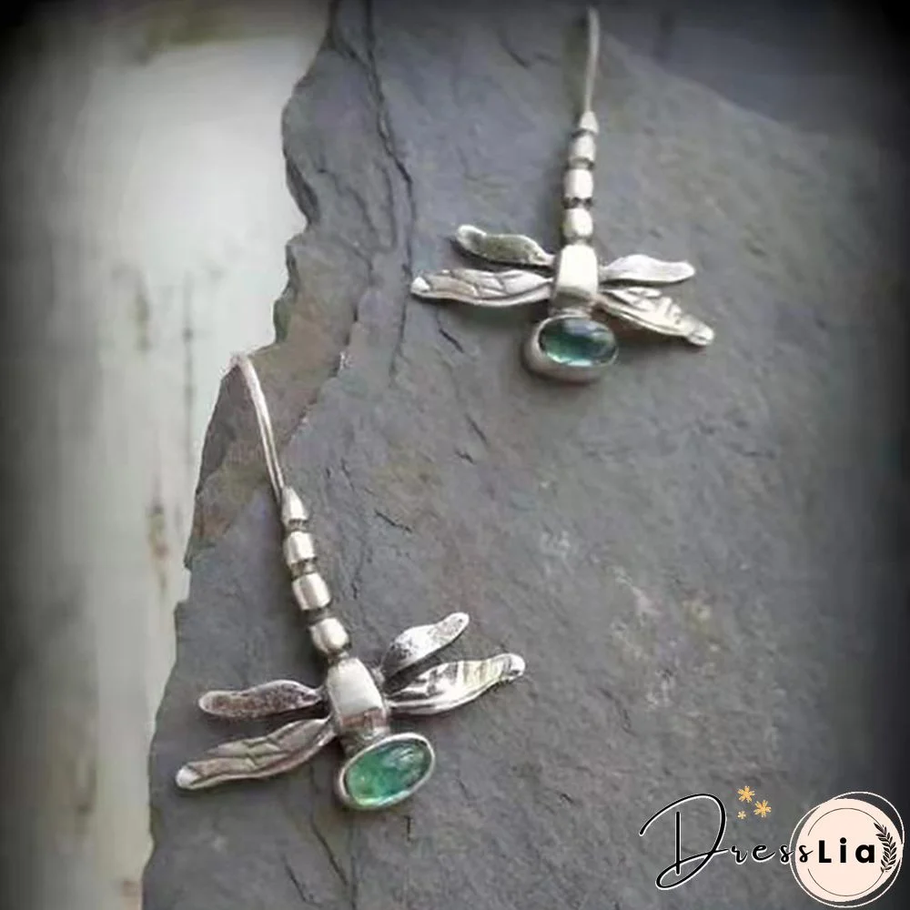 Luxurious Fashion Wedding Jewelry for Women Earring Exquisite Dragonfly 925 Sterling Silver Natural Aquamarine Colors Diamond Earrings Gorgeous Woman Engagement Anniversary Party Accessories Fine Gift