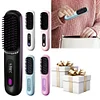Cordless Hair Straightening Brush Straightener Rechargeable Hot Brush
