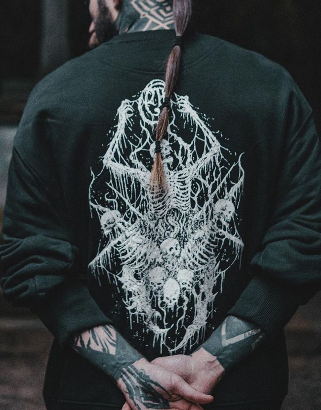 Dark Skull Niche Print Design Sweatshirt / TECHWEAR CLUB / Techwear