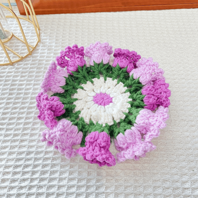  Lulusnow Handmade Lily Of The Valley Flower Bell Orchid Flower Crochet Coasters