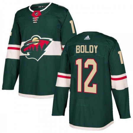 Men's Minnesota Wild #12 Matt Boldy Green Stitched Jersey PC2J