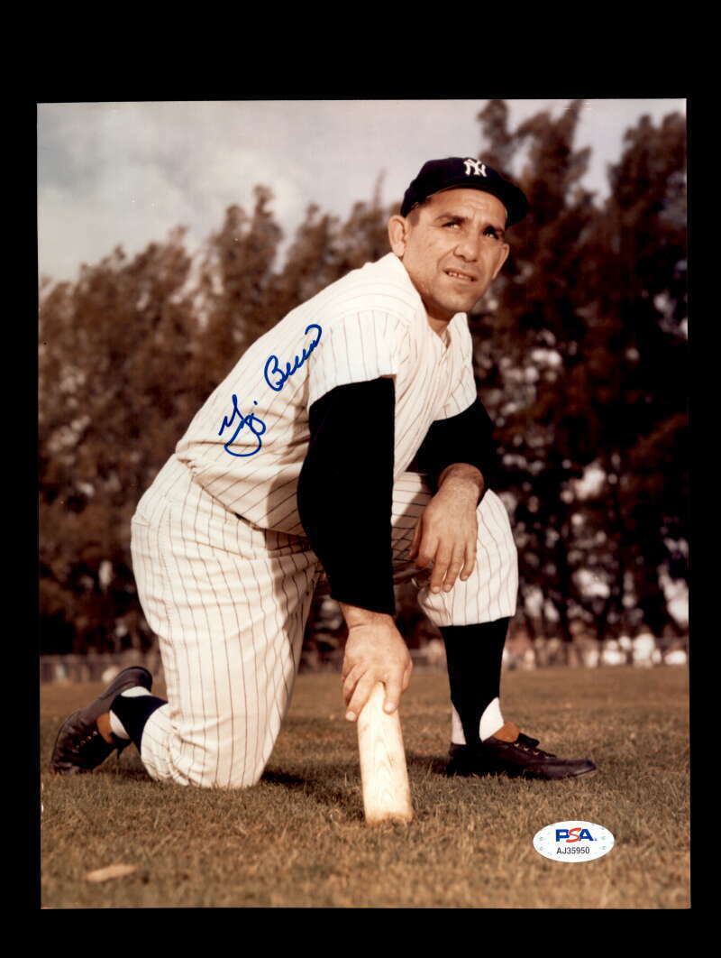 Yogi Berra PSA DNA Cert Signed 8x10 Photo Poster painting Yankees Autograph