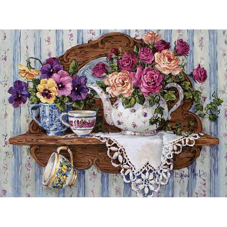 Peinture au diamant - Full Round - Fleurs