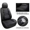 MINGBRON Black Car Seat Cover with Lumbar Support, Car Seat Protector Waterproof, Nappa Leather Car Seat Cushion, Car Seat Covers Front Seats and Back Fit for Most Cars