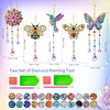 5Pcs DIY Diamond Painting Wind Chimes Crystal Window Suncatcher Craft Set Birthday Gifts Home Garden Decor