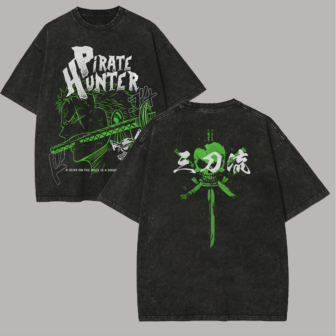 Roronoa Zoro Printed Unisex Washed T-Shirt