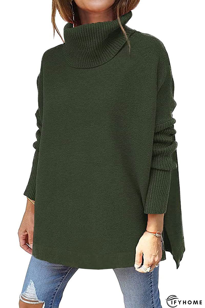 Vintage Long Sleeve Turtleneck Tunic Top | IFYHOME