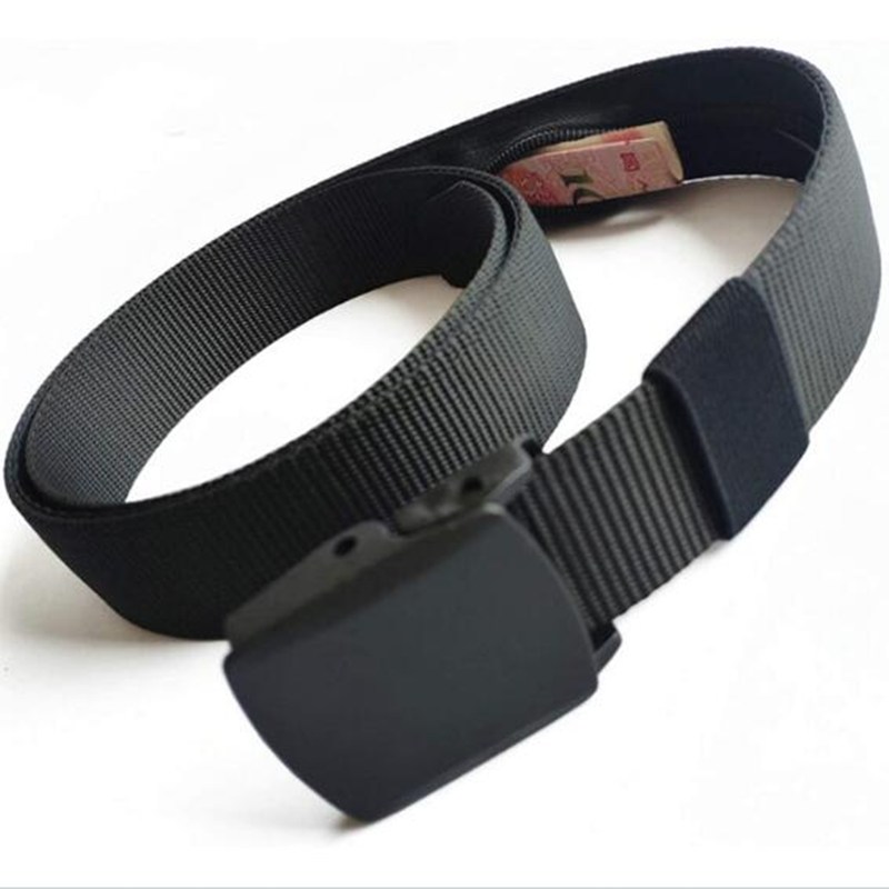 

Travel Belt with Pocket Inner Zipper Resistant Anti-theft Waist Strap Black, 501 Original