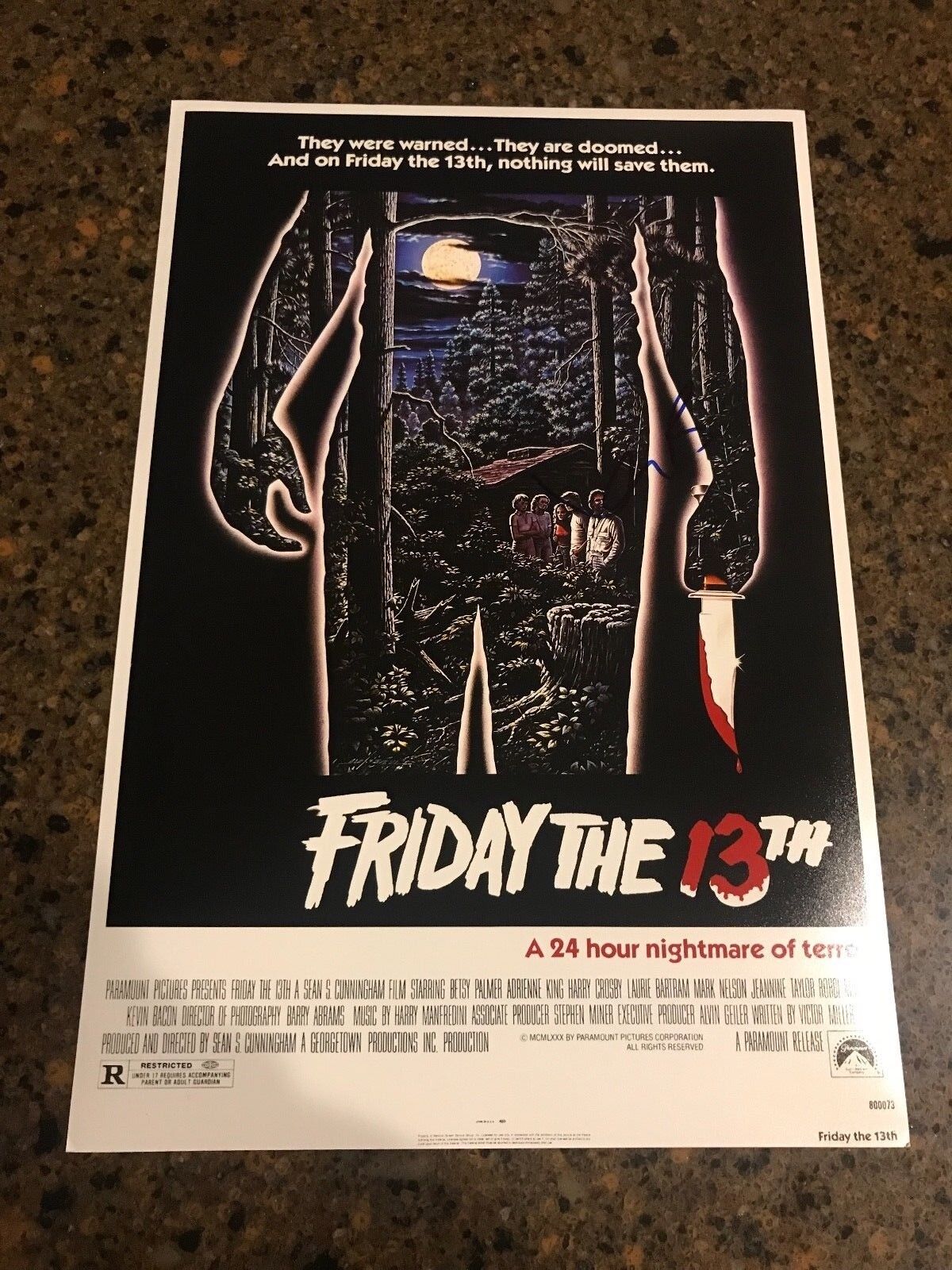 * KEVIN BACON * autographed signed 12x18 Photo Poster painting poster * FRIDAY THE 13TH * 2