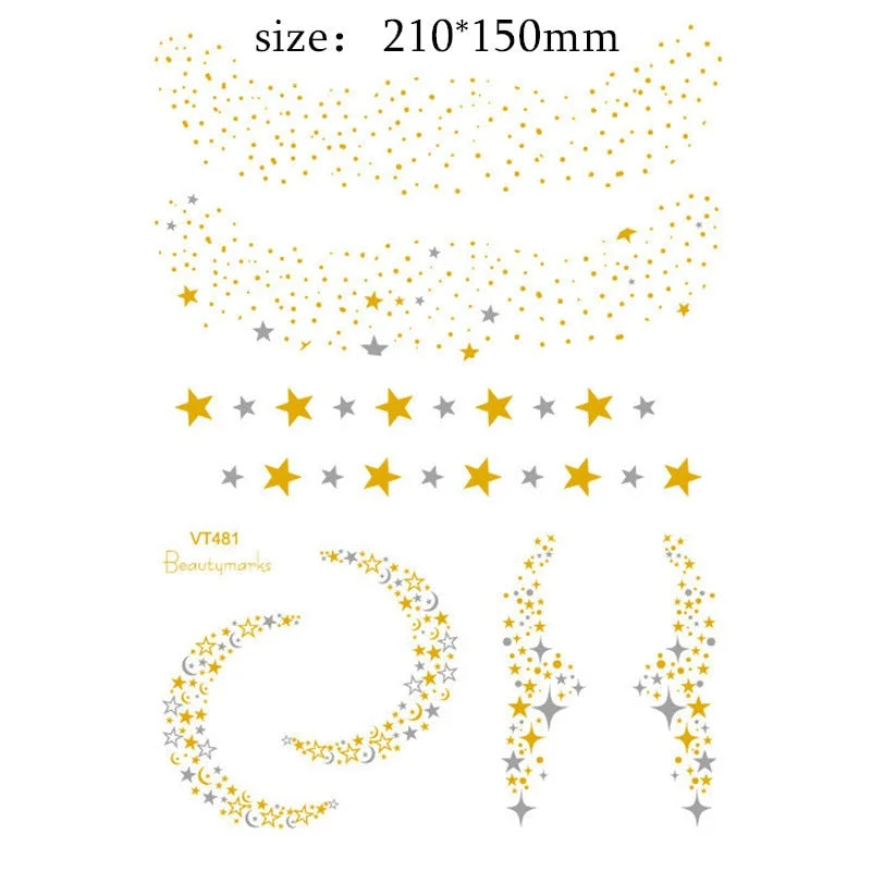 Glitter Face Jewels Sticker Temporary Tattoo Party Face Makeup Tools Rhinestones Flash Tattoo Stickers Fake Diamond