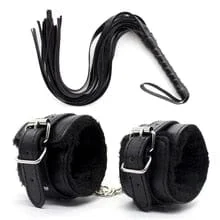 Khalesexx Bondage Woman Sex Lingerie Leather Whip Flogger Plush Sex Handcuffs Bondage Slave Exotic Accessories Toys For Couples Games