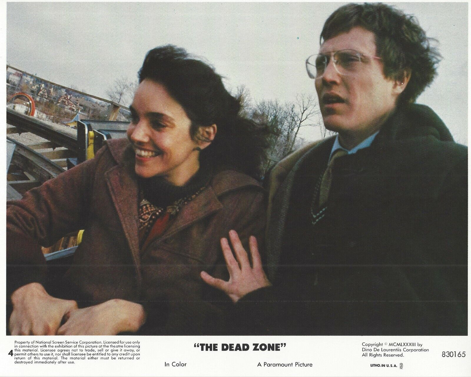 The Dead Zone Original 8x10 Lobby Card Poster Photo Poster painting 1983 #4 Stephen King Walken