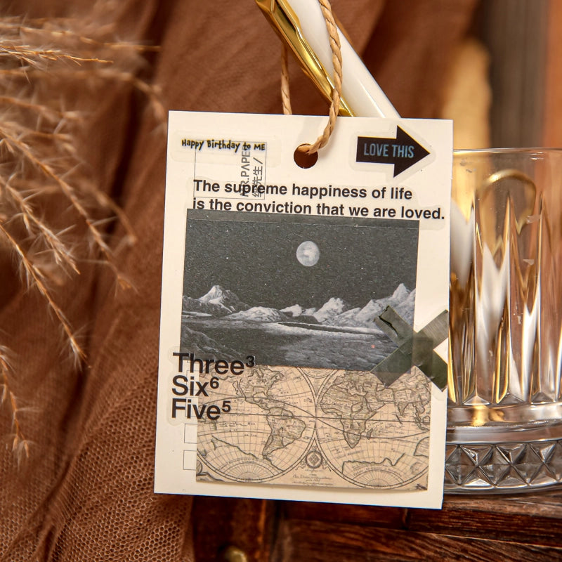 100 Pieces Per Book Planet Plant Butterfly Class Learning School Paper Classical Retro Card