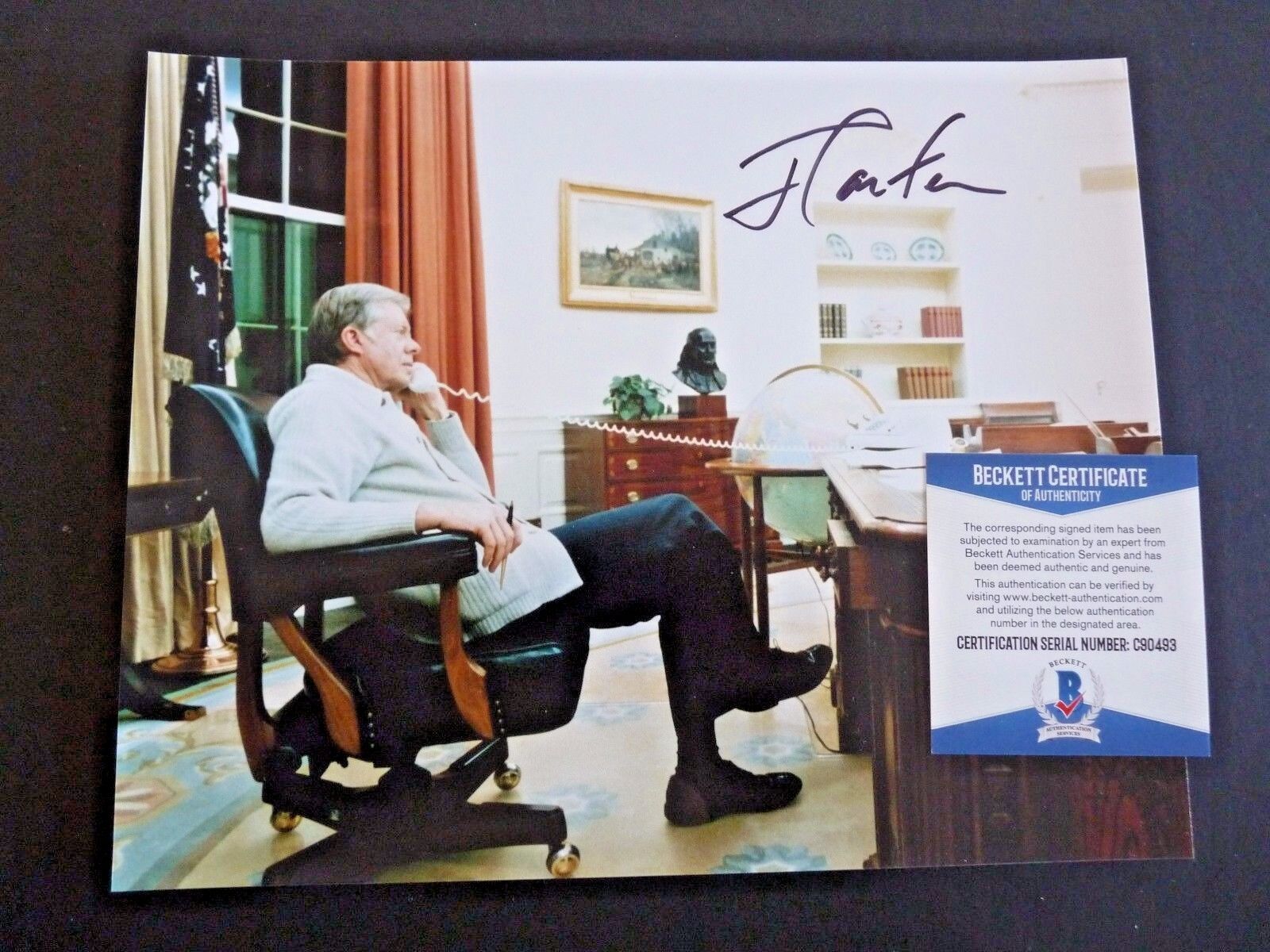 President Jimmy Carter Signed Autographed 8x10 Photo Poster painting Beckett Certified