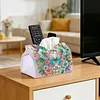 DIY Diamond Art Tissue Box Holder Butterfly PULeather Diamond Art Desktop Organizer Resin Rhinestone Storage Organizers Gem Art Home Office Decor Craft Gift for Women
