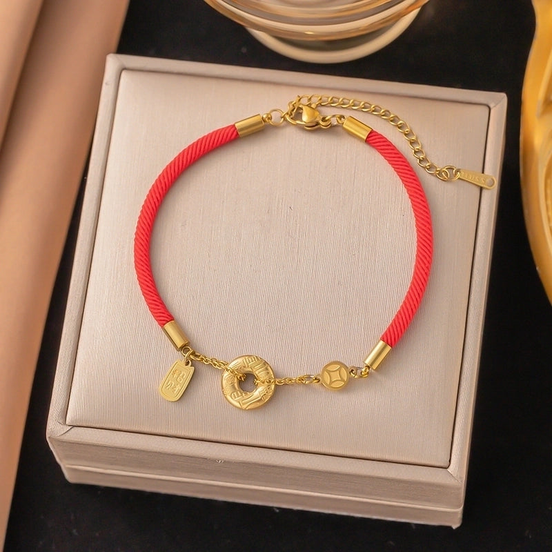 Basic Minimalist Geometric Heart Shape Titanium Steel Bracelets In Bulk