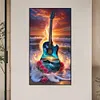 (Grande Taille) Guitare bord de mer-peinture diamant rond-40*70cm