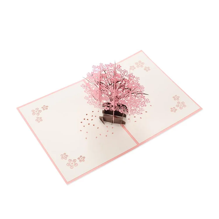 3D Pop Up Gift Greeting Card Flower Tree Fold Card Gifts for Her