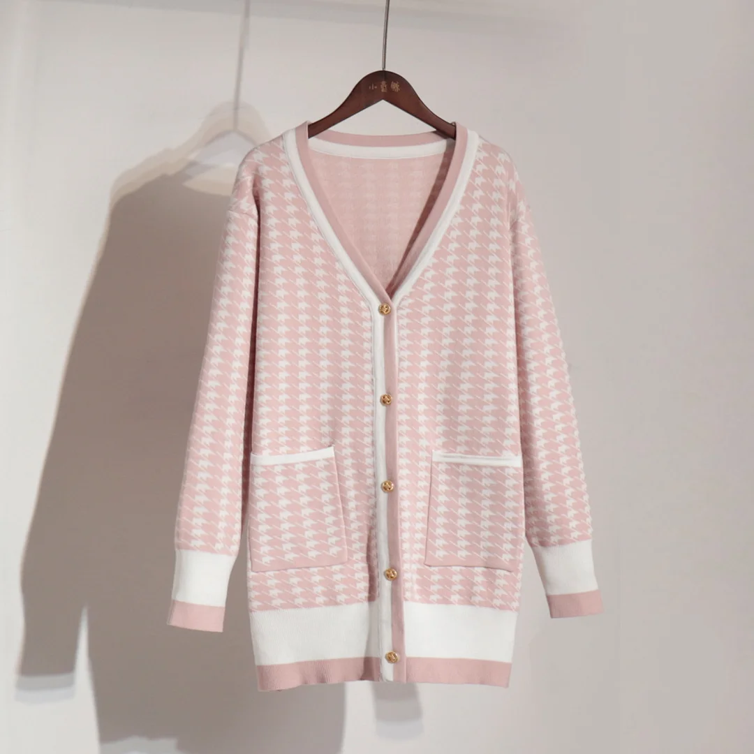 Churchf Churchf 2024 New Elegant Lady French Loose Cardigan