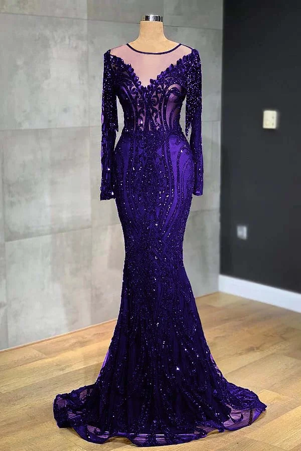black mermaid dress with sleeves Sexy Cut-out Black Mermaid Evening Dress RH30715 – MISS ORD