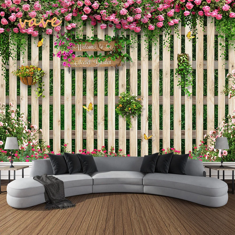 Nigikala Flower Plant Fabric Large Tapestry Wall Hanging Boho Hippie Green Floral Cloth Tapestry Aesthetic Bedroom Room Decor