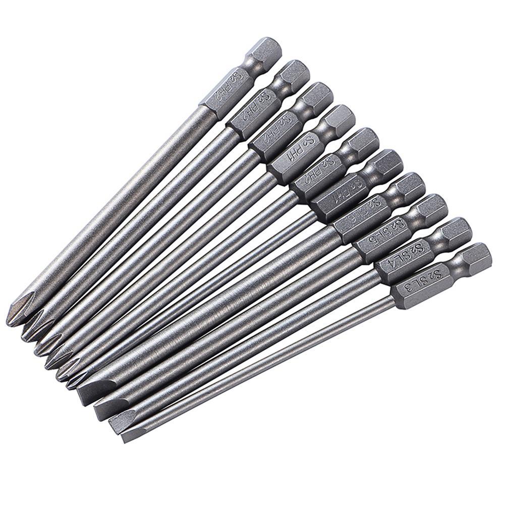 

10pcs/set 100mm Alloy Steel S2 Slotted Phillips Screwdriver Bits Batches, 501 Original