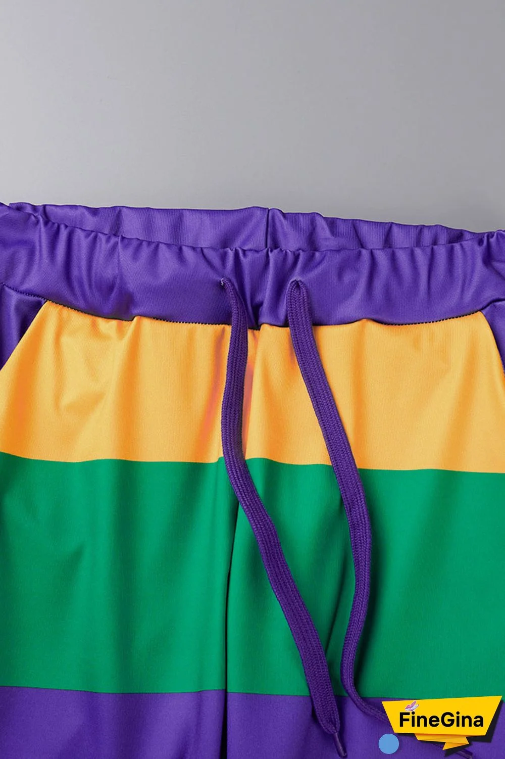 White Casual Striped Print Patchwork Hooded Collar Long Sleeve Two Pieces