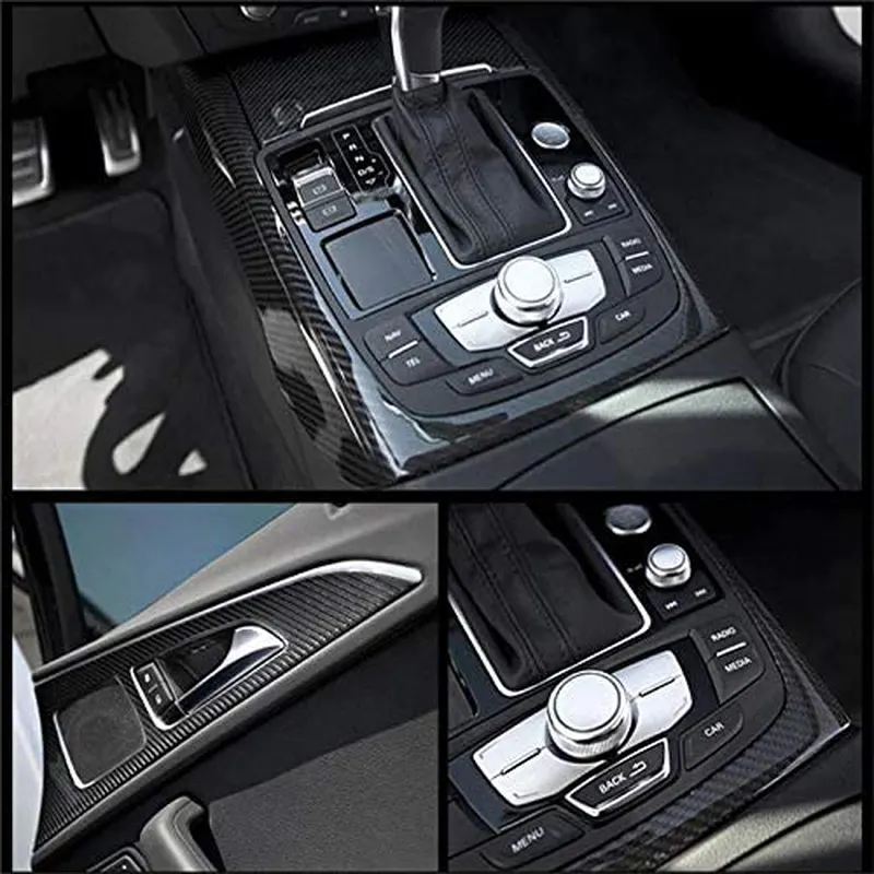 Automotive Black 7D Super Gloss Carbon Fiber Mirror Stickers Car Decorative Stickers Sheet