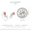 925 Sterling Silver 3D Rose Stud Earrings
