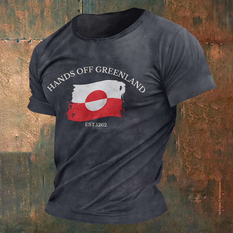 Men's Greenland Crew Neck Casual T-shirt artswardrobe