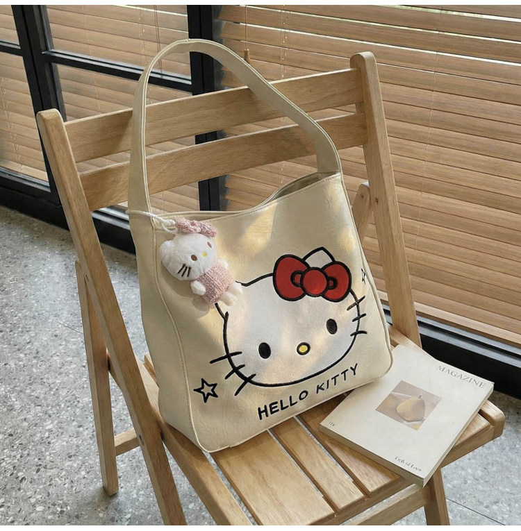 かわいいキティちゃん刺繍トート 2026新作 レディース 肘掛けバッグ
